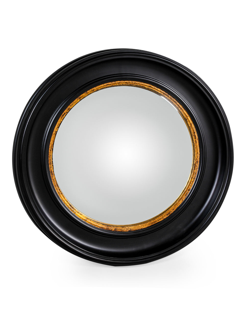 Black & Gold Convex Mirror - Large