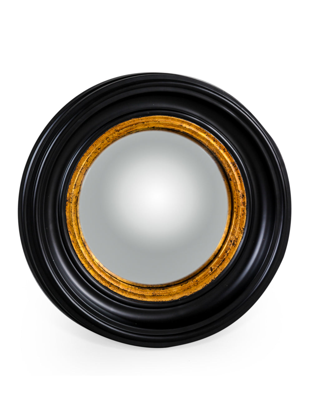 Black & Gold Convex Mirror - Small