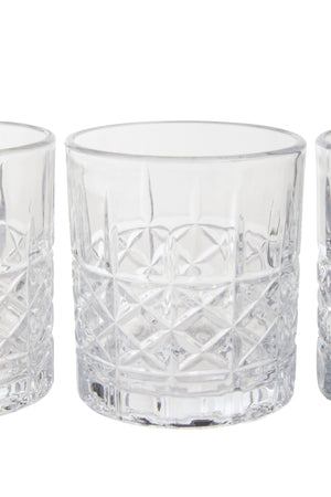 Diamond Pattern Decanter With Four Glasses