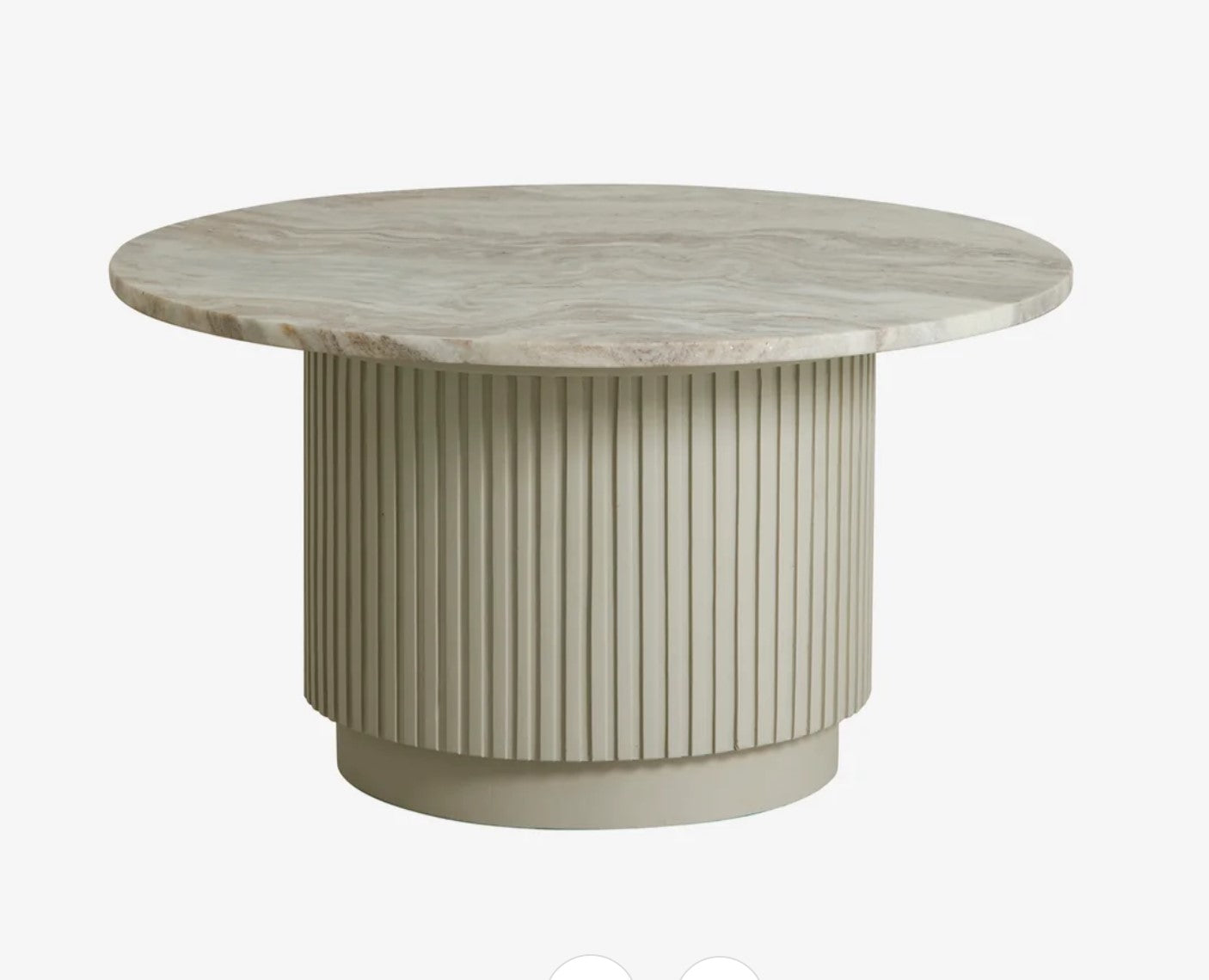 Erie Round Coffee Table - Ivory