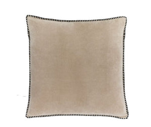 Nico Velvet Cushion - Taupe