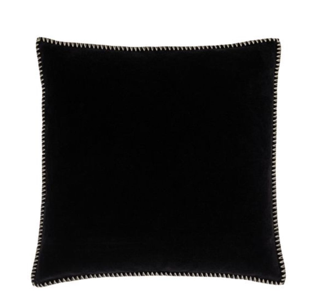 Nico Velvet Cushion - Black