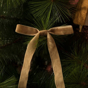 Green Velvet Bows - Set Of 12