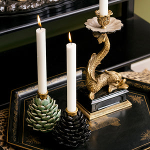 Artichoke Candle Holder - Black