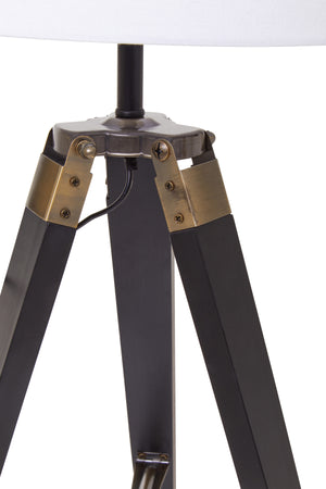 Malvern Tripod Table Lamp With Black Base