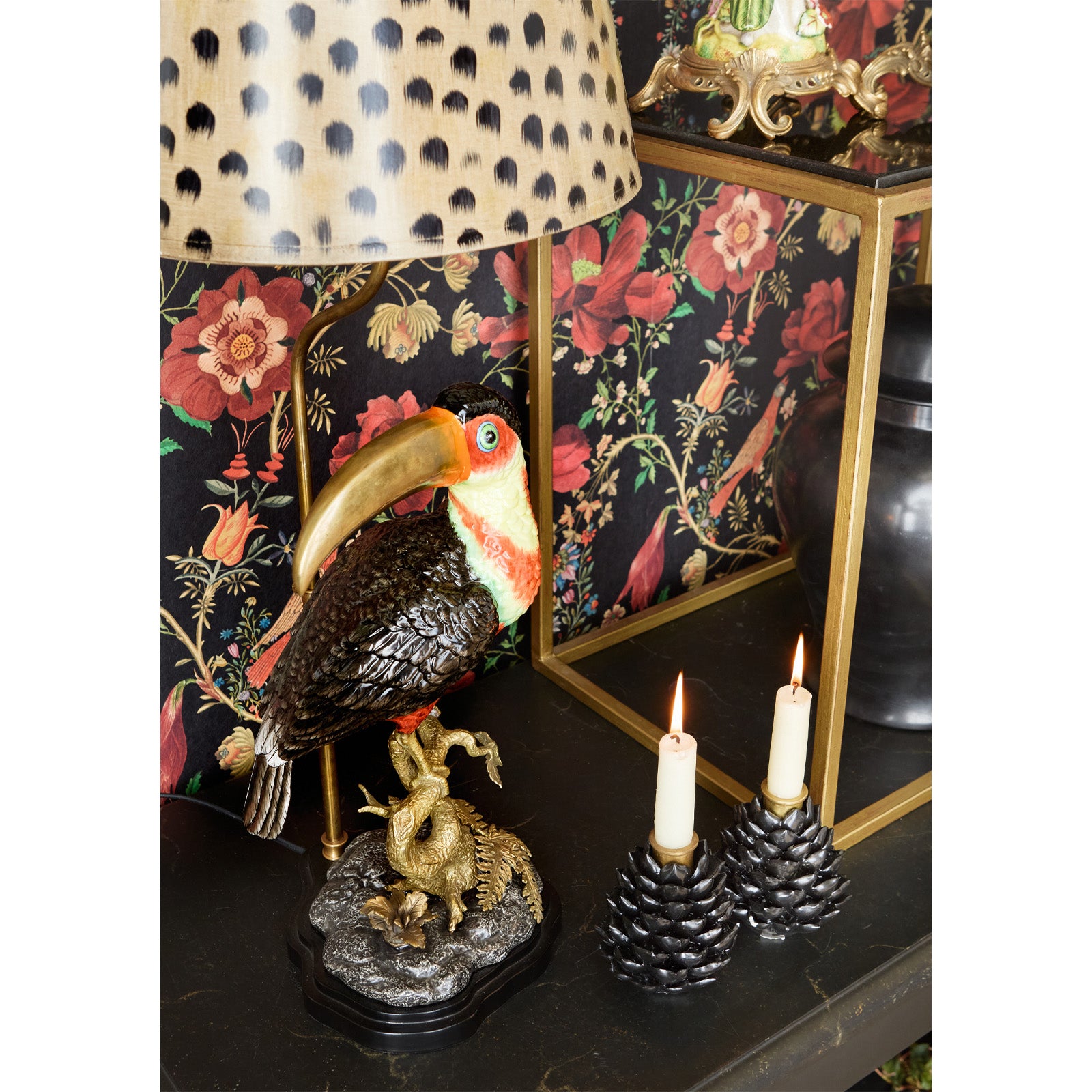 Artichoke Candle Holder - Black