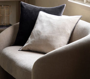 Nico Velvet Cushion - Taupe