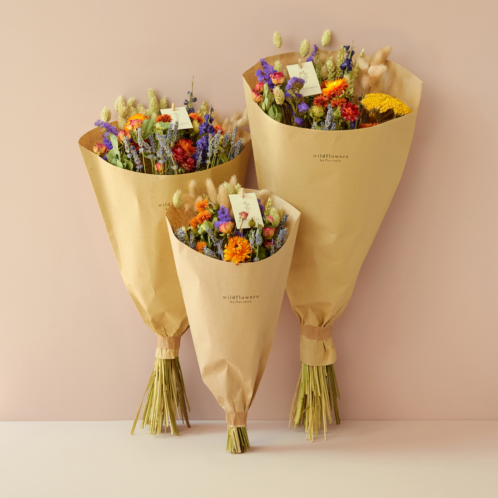 Dried Flowers - Field Bouquet - Orange