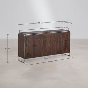 Altrex sideboard – interior dimensions diagram: 3 compartments, shelves, 51 cm wide each