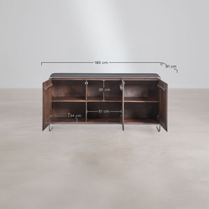 Altrex sideboard – front dimensions diagram: 160 cm wide, 80 cm tall, 40 cm deep