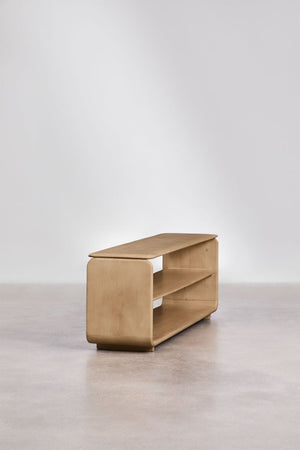 Tinsley TV cabinet – front view, light mango wood
