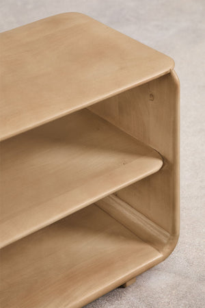 Tinsley TV cabinet – front view, dark acacia wood