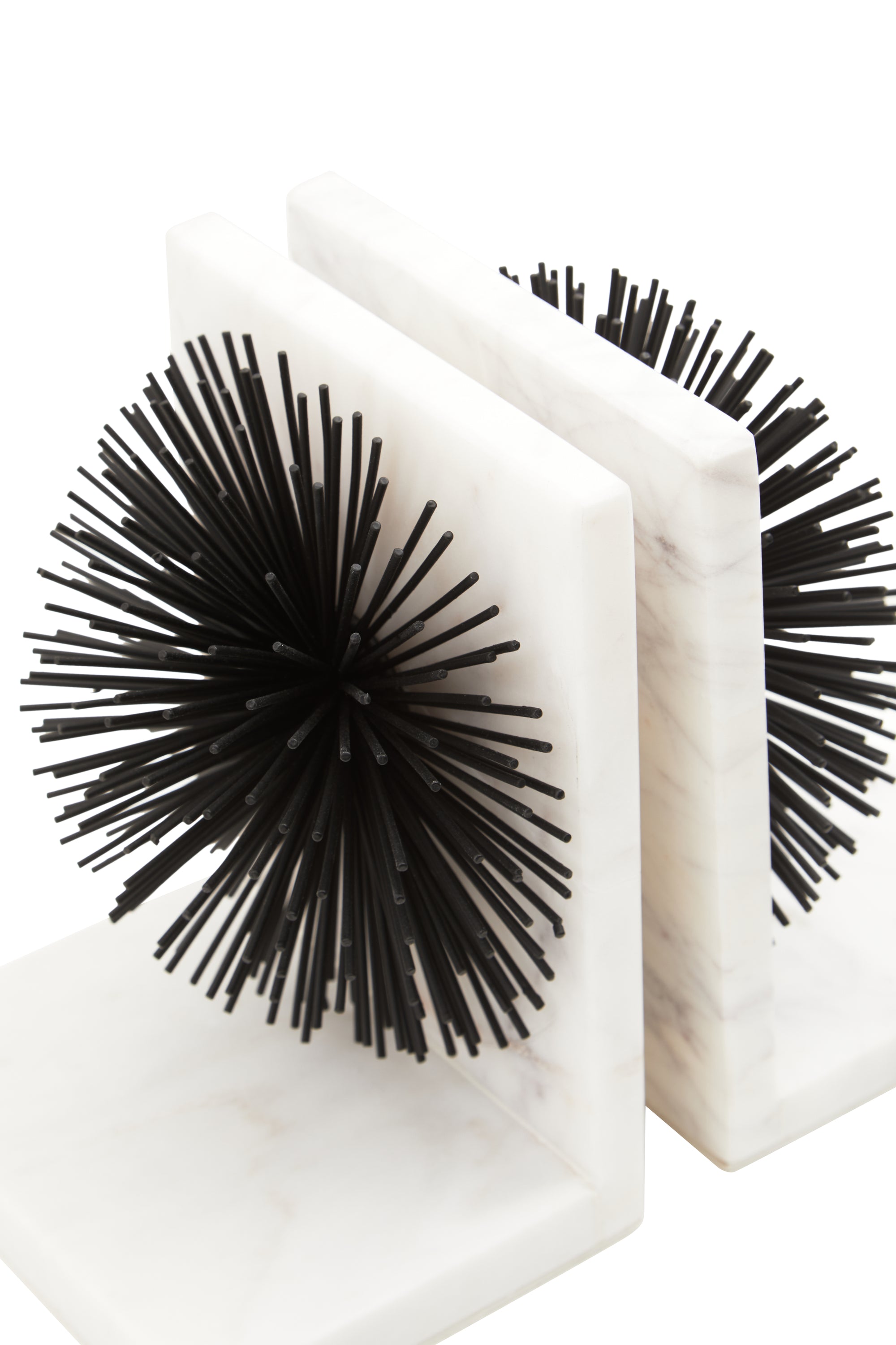 Mirano Set Of Two Starburst White Bookends