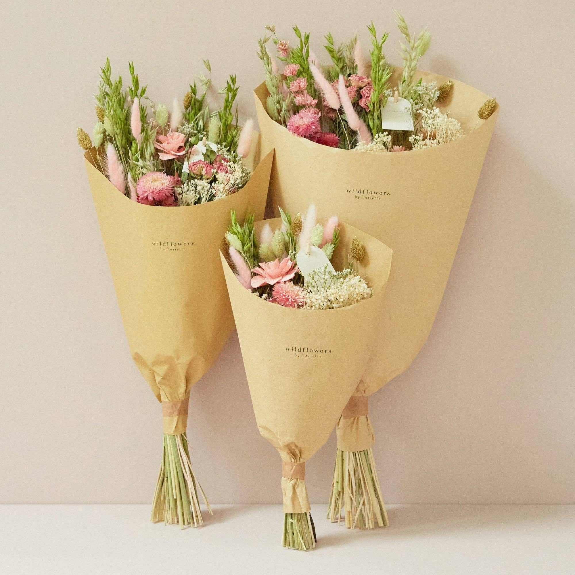 Dried Flowers - Field Bouquet - Pink Elegance - Medium