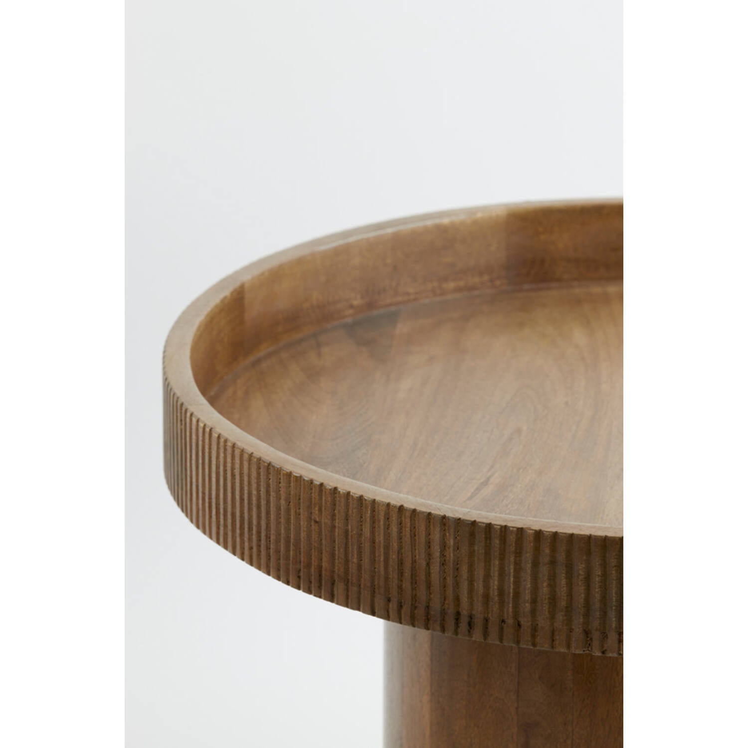 Japandi style wood side table