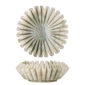 Scallop Marble Bowl - Green