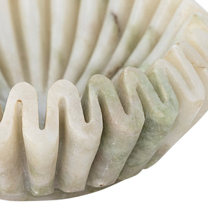 Scallop Marble Bowl - Green