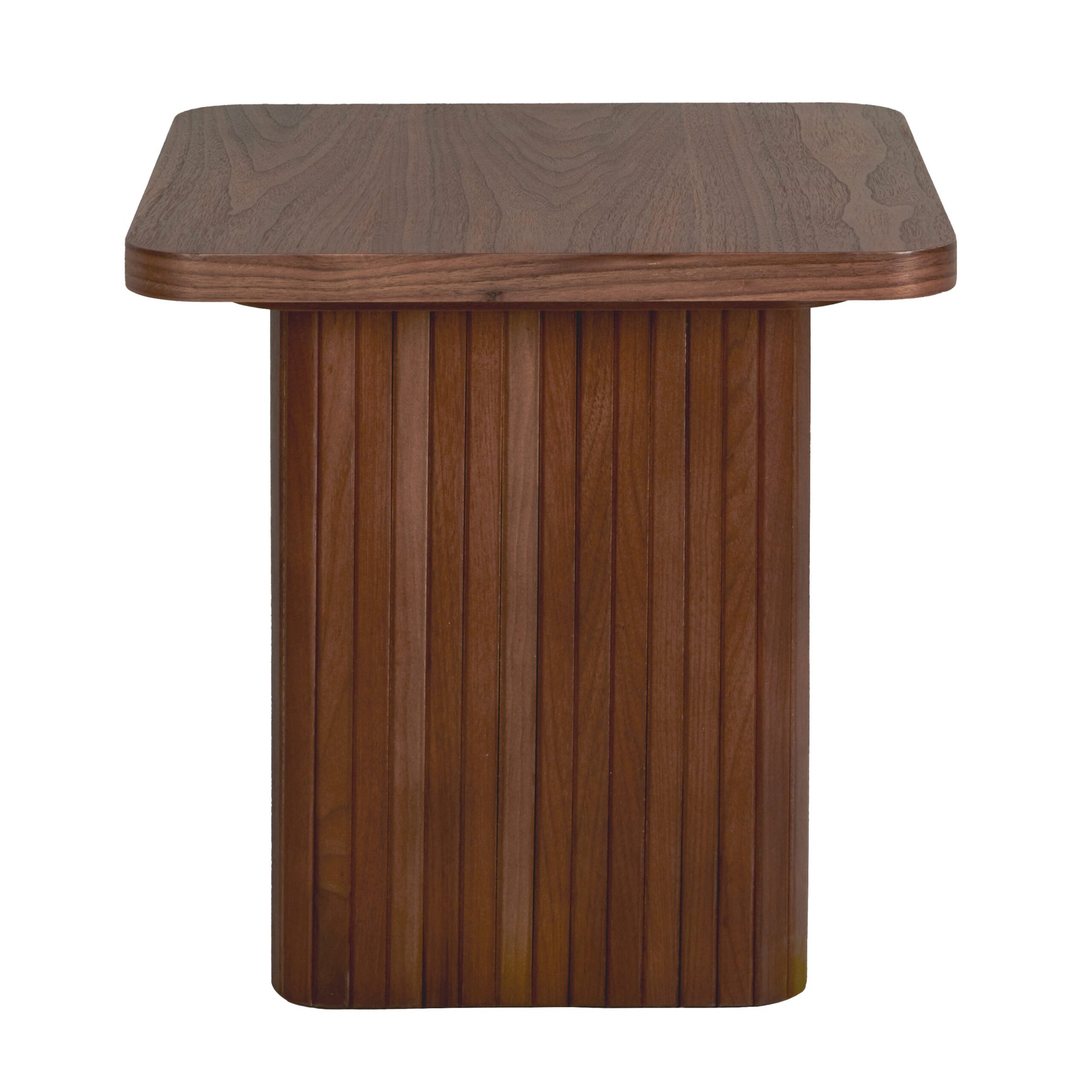 japandi style walnut side table