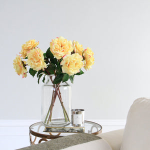 Artificial Yellow Garden Rose