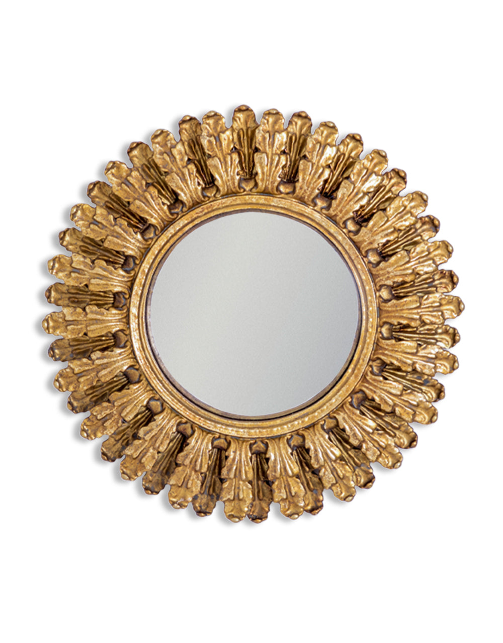 Antique Gold Spiral Convex Mirror