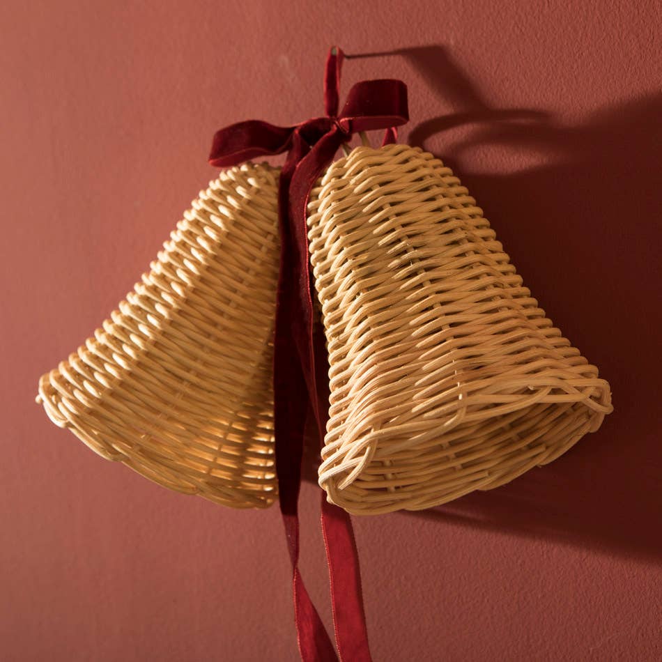 Rattan Christmas Bell - Large