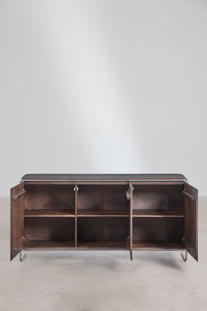 Altrex sideboard – close-up of hinge and door mechanism, door open