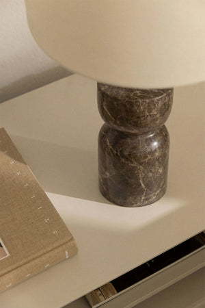Diniz Table Lamp - Brown Marble