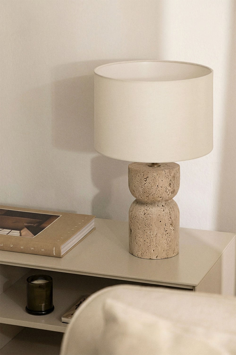Diniz Table Lamp - Travertine