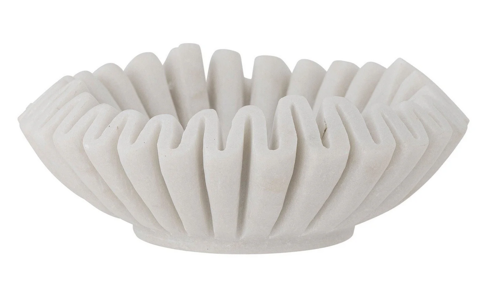 Scallop Marble Bowl - White