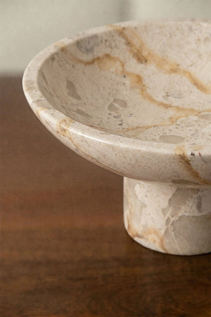 Korinza Bowl - Beige Marble