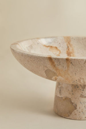 Korinza Bowl - Beige Marble