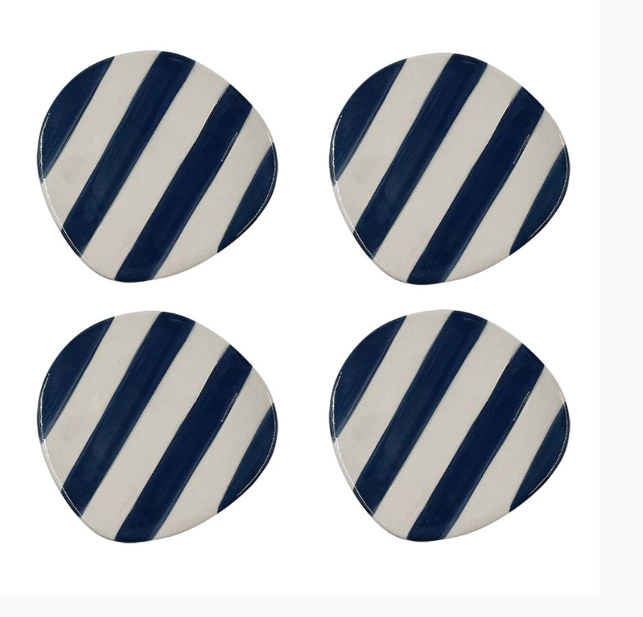 Striped Coasters, Set of 4