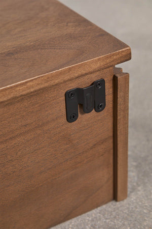 Biljandi console – drawer open, interior storage view