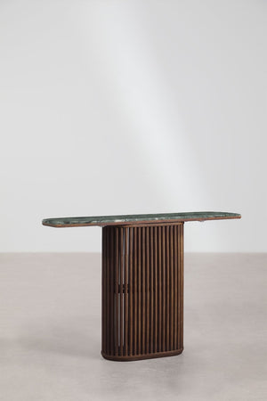 Talix Console Table - Green Marble