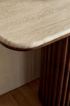 Talix Console Table - Travertine