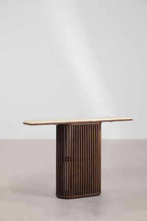 Talix Console Table - Travertine
