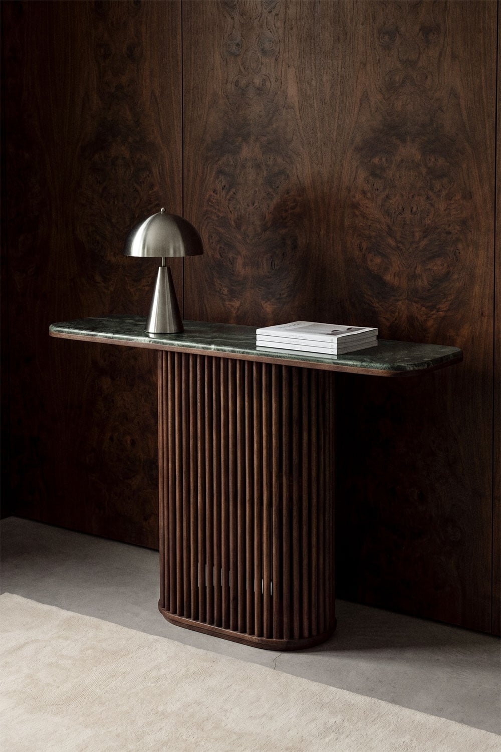 Talix Console Table - Green Marble