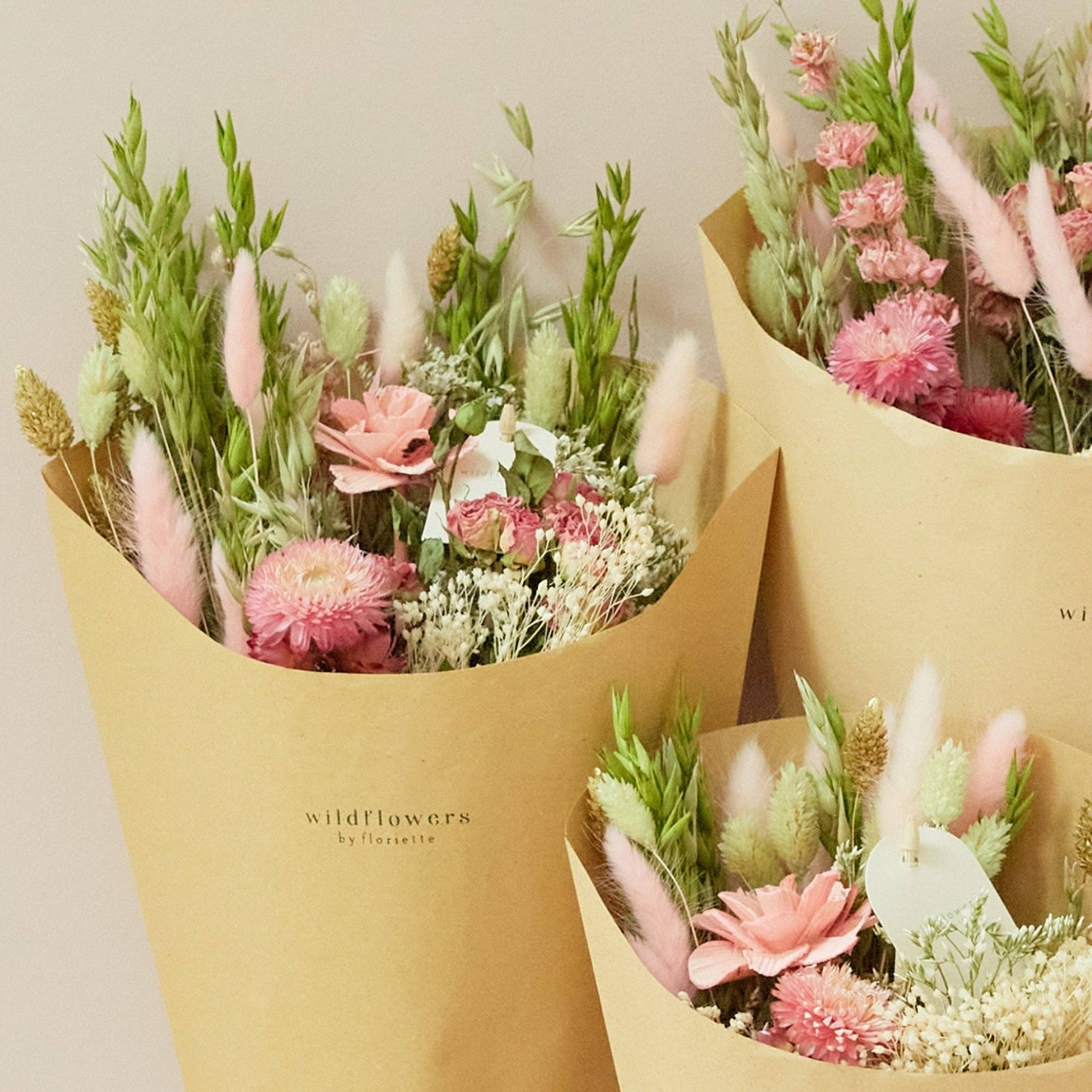 Dried Flowers - Field Bouquet - Pink Elegance - Medium