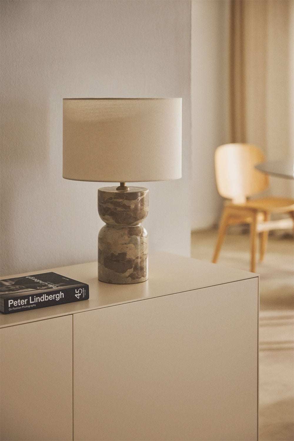 Diniz Table Lamp - Beige Marble