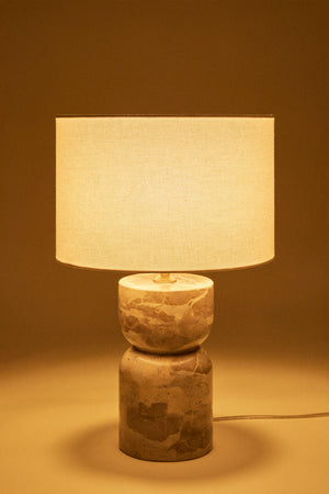 Diniz Table Lamp - Beige Marble