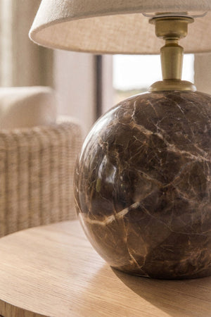 Marvexi Table Lamp – Brown Marble