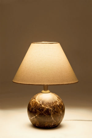 Marvexi Table Lamp – Brown Marble