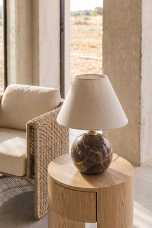 Marvexi Table Lamp – Brown Marble