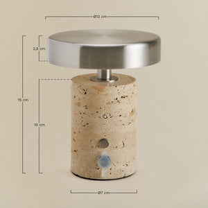 Isasia Wireless LED Table Lamp - Travertine