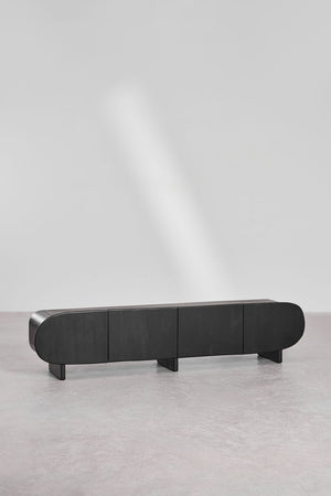 Agathe TV unit – three-quarter front view, all four doors closed