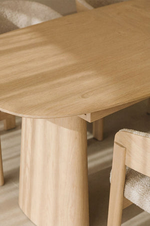 Nuveta Oval Extendable Dining Table - Ash Wood