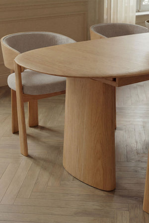 Nuveta Oval Extendable Dining Table - Ash Wood