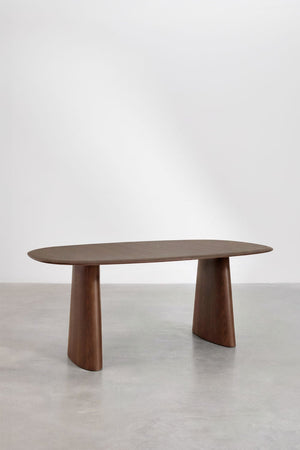 Nuveta Oval Extendable Dining Table - Dark Wood