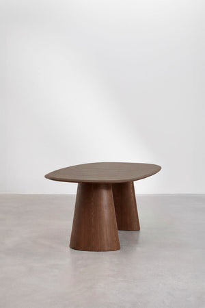 Nuveta Oval Extendable Dining Table - Dark Wood