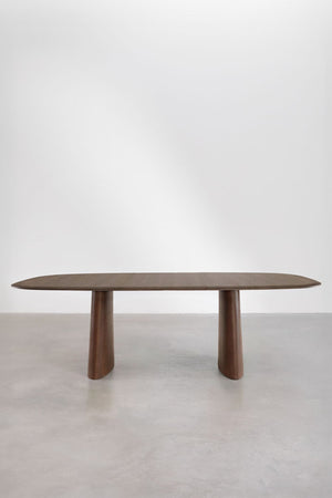 Nuveta Oval Extendable Dining Table - Dark Wood